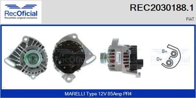 Alternador Fiat PUNTO · Fiat PUNTO Convertible · Fiat BRAVA