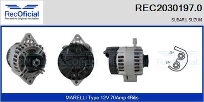 Alternador Suzuki IGNIS I · Subaru JUSTY III · Suzuki IGNIS II