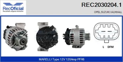 Alternador Opel AGILA · Opel CORSA C · Suzuki WAGON R+