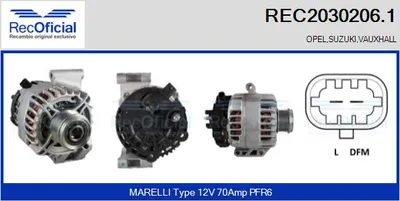 Alternador Opel AGILA · Opel CORSA C · Suzuki WAGON R+
