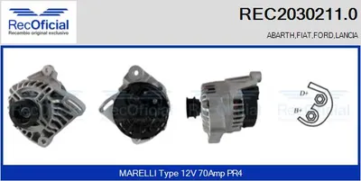 Alternador Fiat STRADA Pickup · Fiat PUNTO · Fiat STILO Multi Wagon