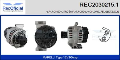 Alternador Fiat STRADA Pickup · Fiat PUNTO · Opel AGILA