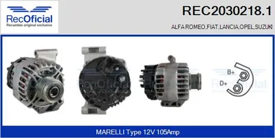 Alternador Fiat STRADA Pickup · Fiat PUNTO · Opel AGILA