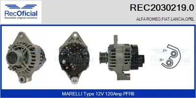 Alternador Fiat IDEA · Fiat CROMA · Fiat GRANDE PUNTO
