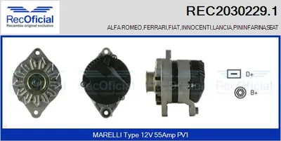 Alternador Fiat REGATA · Fiat REGATA Weekend · Fiat RITMO