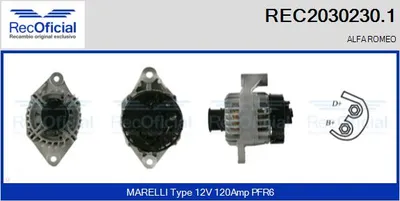 Alternador Alfa Romeo GIULIETTA