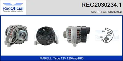 Alternador Fiat IDEA · Lancia MUSA · Fiat GRANDE PUNTO
