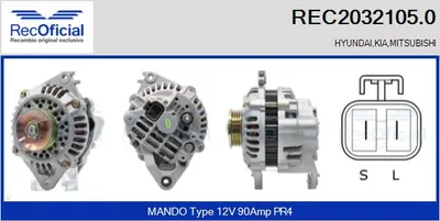 Alternador Mitsubishi COLT III · Mitsubishi ECLIPSE I · Mitsubishi GALANT VI Saloon