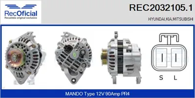 Alternador Mitsubishi COLT III · Mitsubishi ECLIPSE I · Mitsubishi GALANT VI Saloon