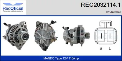 Alternador Hyundai TERRACAN · Kia CARNIVAL II · Kia SORENTO I
