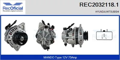 Alternador Mitsubishi GALLOPER · Hyundai GALLOPER II · Hyundai GALLOPER I