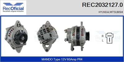 Alternador Mitsubishi COLT II · Mitsubishi CORDIA · Mitsubishi LANCER III