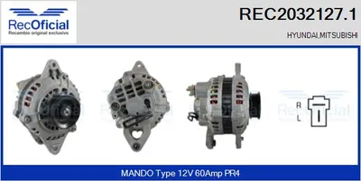 Alternador Mitsubishi COLT II · Mitsubishi CORDIA · Mitsubishi LANCER III