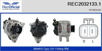 Alternador Hyundai SONATA IV · Hyundai XG · Hyundai TRAJET