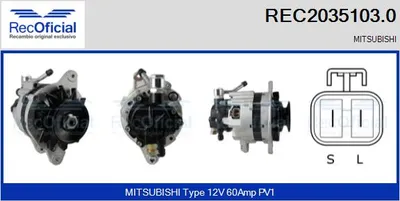 Alternador Mitsubishi PAJERO I · Mitsubishi L 300 III Van · Mitsubishi PAJERO I Canvas Top