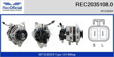 Alternador Mitsubishi PAJERO II · Mitsubishi PAJERO II Canvas Top