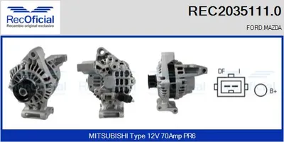 Alternador Ford FIESTA IV · Mazda 121 III · Ford FOCUS I