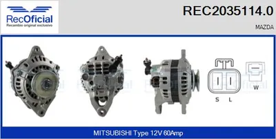 Alternador Mazda 323 III Hatchback · Mazda 323 III Station Wagon · Mazda 323 III Saloon