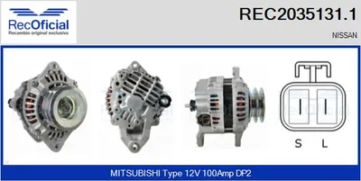 Alternador Nissan PATROL GR V Wagon