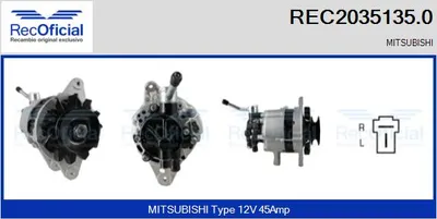 Alternador Mitsubishi L 300 / DELICA II Bus · Mitsubishi GALANT IV · Mitsubishi L200