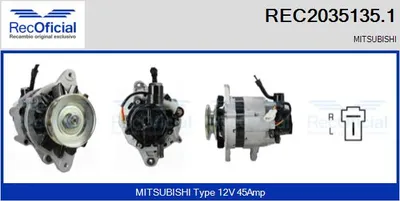 Alternador Mitsubishi L 300 / DELICA II Bus · Mitsubishi GALANT IV · Mitsubishi L200