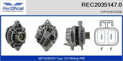 Alternador Chrysler STRATUS · Chrysler STRATUS Convertible · Dodge STRATUS
