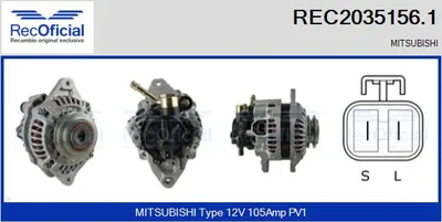 Alternador Mitsubishi SPACE WAGON