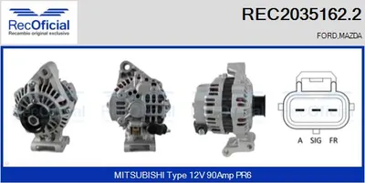 Alternador Ford FIESTA V · Ford FUSION · Mazda 2