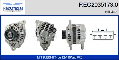 Alternador Mitsubishi COLT V · Mitsubishi LANCER VI