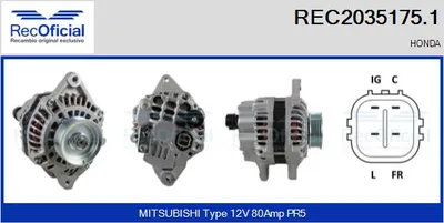 Alternador Honda JAZZ II · Honda CIVIC VIII Hatchback