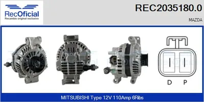 Alternador Mazda MPV II · Mazda 6 Saloon