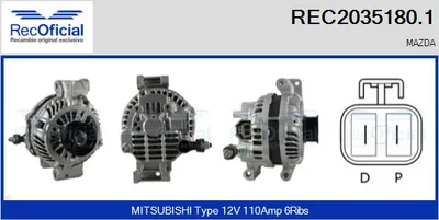 Alternador Mazda MPV II · Mazda 6 Saloon