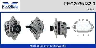 Alternador Subaru FORESTER · Subaru IMPREZA Saloon · Subaru IMPREZA Estate