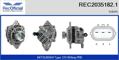 Alternador Subaru FORESTER · Subaru IMPREZA Saloon · Subaru IMPREZA Estate