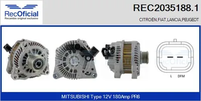 Alternador Lancia ZETA · Fiat SCUDO Bus · Fiat SCUDO Van