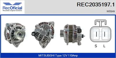 Alternador Nissan 350Z Coupe · Nissan 350Z Roadster