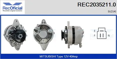 Alternador Suzuki ALTO I · Suzuki LJ80 · Suzuki SJ410 Cabrio