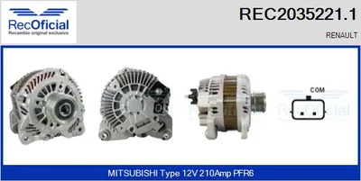 Alternador Renault LAGUNA III · Renault LAGUNA III Grandtour · Renault MEGANE III Hatchback