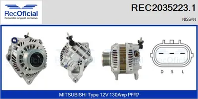 Alternador Nissan PATHFINDER III · Nissan NAVARA NP300