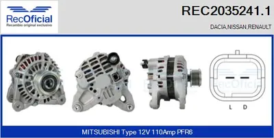 Alternador Renault KANGOO · Renault CLIO II · Renault KANGOO Express