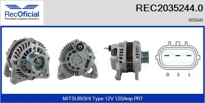 Alternador Nissan MICRA III · Nissan MICRA C+C III · Nissan NOTE