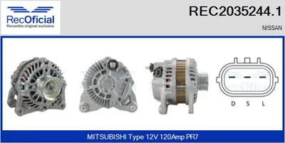 Alternador Nissan MICRA III · Nissan MICRA C+C III · Nissan NOTE