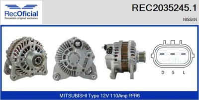 Alternador Nissan QASHQAI I · Nissan X-TRAIL II
