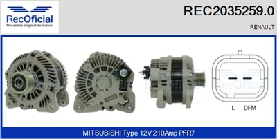 Alternador Renault VEL SATIS · Renault ESPACE IV · Renault LAGUNA III