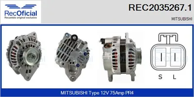 Alternador Mitsubishi L200 · Mitsubishi L 300 III Platform/Chassis · Mitsubishi L400 Bus