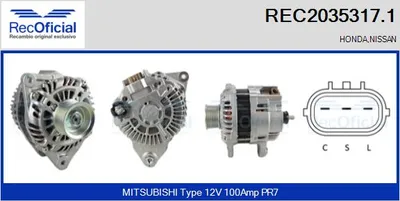 Alternador Honda JAZZ III · Honda CIVIC IX