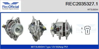 Alternador Mitsubishi GALANT IV · Mitsubishi LANCER III Station Wagon · Mitsubishi GALANT IV Station Wagon