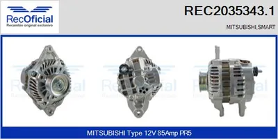 Alternador Smart FORFOUR · Mitsubishi COLT VI · Mitsubishi COLT CZC VI Convertible