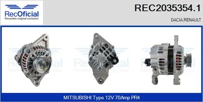 Alternador Dacia LOGAN · Dacia LOGAN MCV · Dacia SANDERO