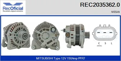 Alternador Nissan QASHQAI I · Nissan X-TRAIL II